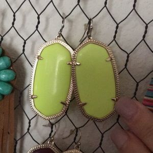 Highlighter yellow Kendra Scott earrings
